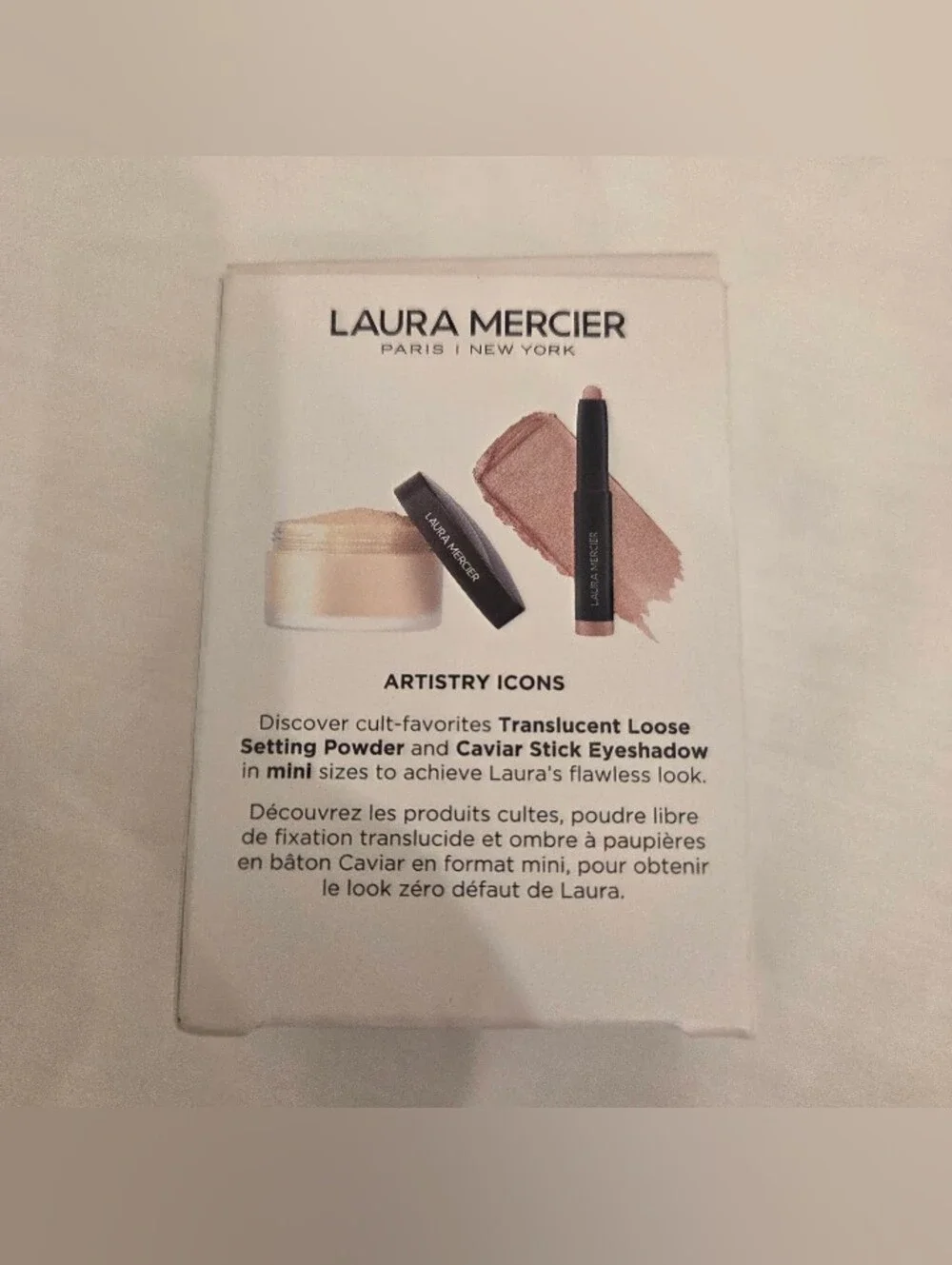 (2) Laura MercierArtistry Icons Translucent Loose Setting Powder/Caviar Stick